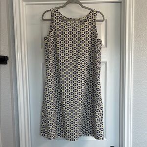 Orla Kiely Retro Floral A-Line Mini Dress in Black, White & Yellow